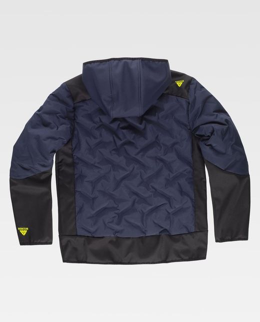 Workshell de color Marino+Negro+Amarillo Fluor