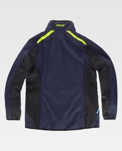 Workshell de color Marino+Negro+Amarillo Fluor