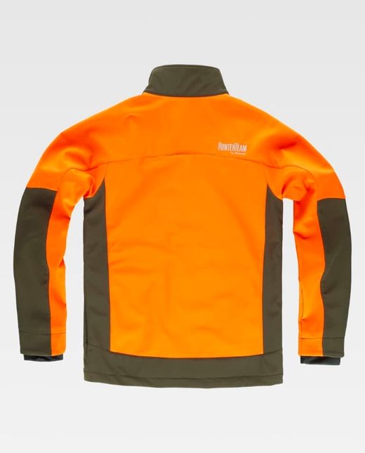 Workshell de color Naranja Flúor+Verde Caza | SPORT