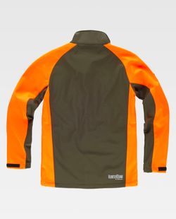 Workshell de color Naranja Flúor+Verde Caza | SPORT