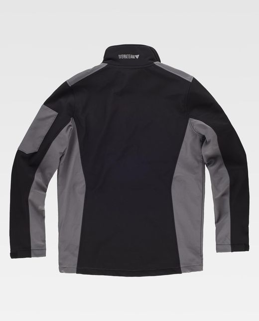 Workshell de color Negro+Gris