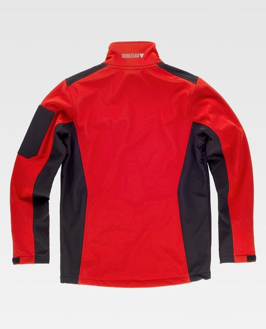 Workshell de color Rojo Oscuro+Negro