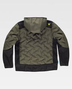 Workshell de color Verde Caza+Negro+Amarillo fluor