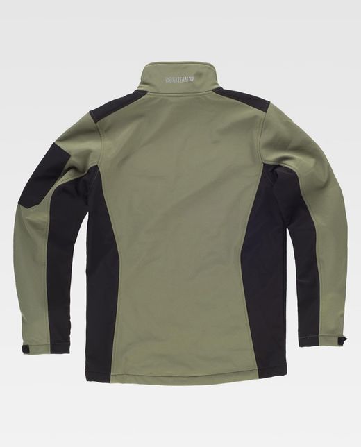 Workshell de color Verde Oliva+Negro