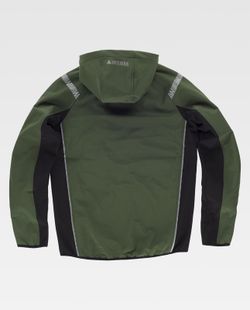 Workshell de color Verde Oscuro+Negro+Amarillo AV