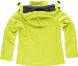 Workshell de mujer con capucha y detalles reflectante Amarillo