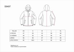 Guscio da lavoro da donna con cappuccio e dettagli riflettenti, una tasca sul petto e manica viola