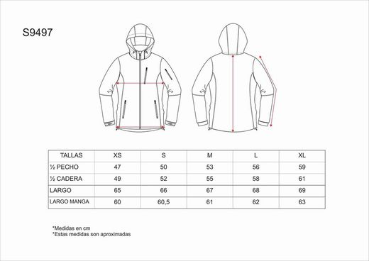 Guscio da lavoro da donna con cappuccio e dettagli riflettenti, una tasca sul petto e manica viola