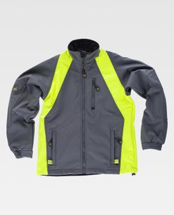 Workshell con refuerzo en codos Gris / Amarillo