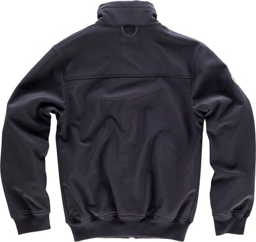 Workshell liso con elástico en cintura Negro