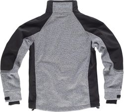 Workshell punto, combinada Gris Jaspeado / Negro