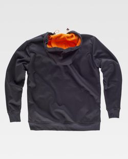 Workshell Hoodie, Brust- und Seitentaschen, Fleecefutter Black Orange AV