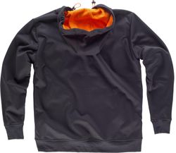 Workshell Hoodie, Brust- und Seitentaschen, Fleecefutter Black Orange AV