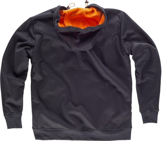 Workshell Hoodie, Brust- und Seitentaschen, Fleecefutter Black Orange AV