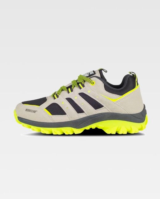 Zapatilla de color Gris Claro+Amarillo Flúor | PROTECCIÓN