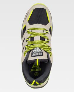Zapatilla de color Gris Claro+Amarillo Flúor | PROTECCIÓN