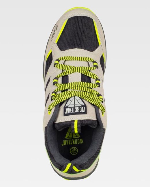 Zapatilla de color Gris Claro+Amarillo Flúor | PROTECCIÓN