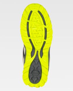 Zapatilla de color Gris Claro+Amarillo Flúor | PROTECCIÓN