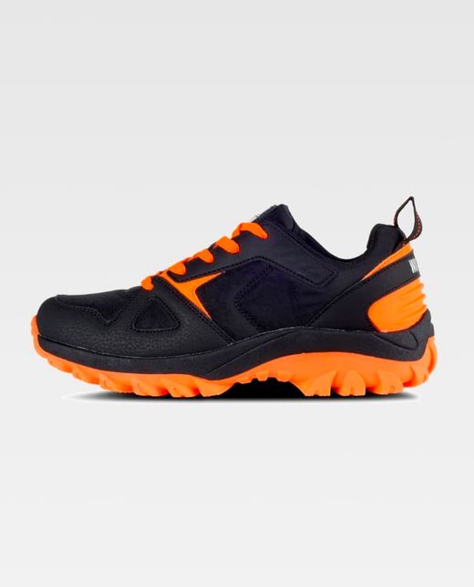 Zapatilla de color Negro+ Naranja Flúor | PROTECCIÓN