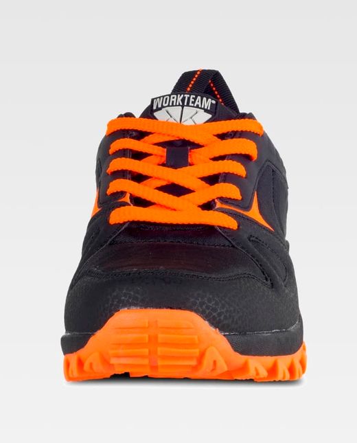 Zapatilla de color Negro+ Naranja Flúor | PROTECCIÓN