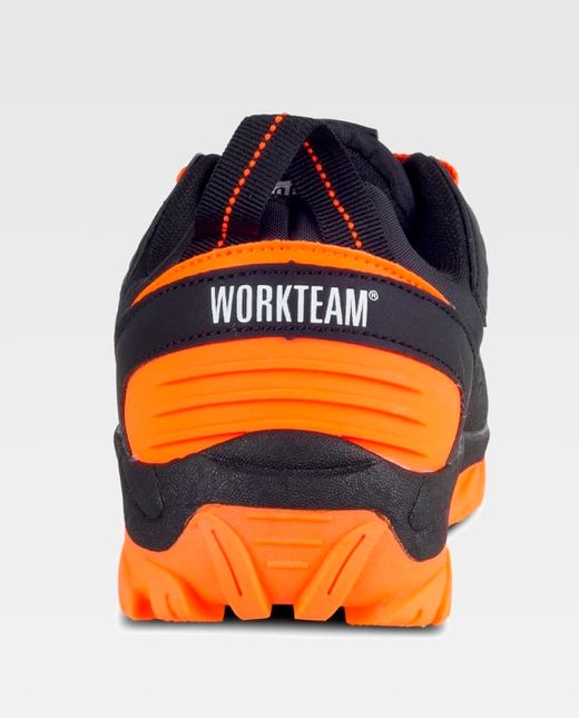 Zapatilla de color Negro+ Naranja Flúor | PROTECCIÓN
