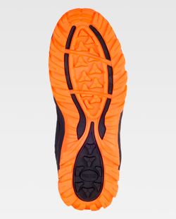 Zapatilla de color Negro+ Naranja Flúor | PROTECCIÓN