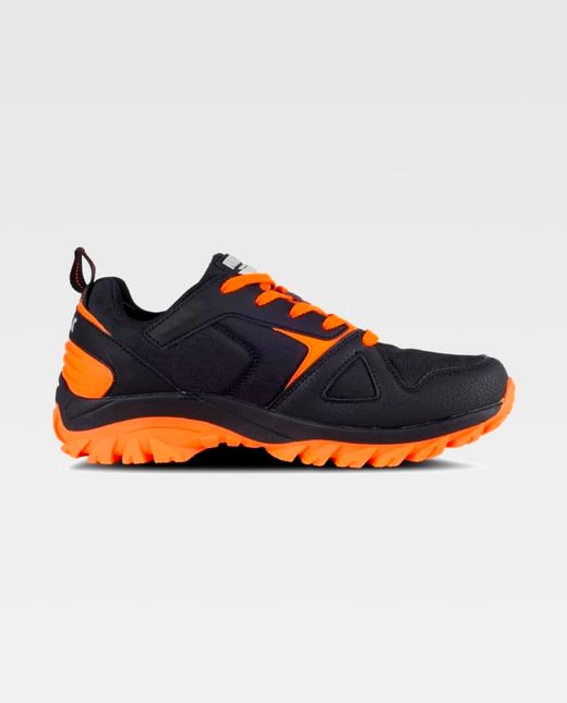 Zapatilla de color Negro+ Naranja Flúor | PROTECCIÓN