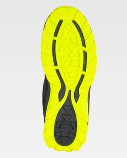 Zapatilla de color Negro+Amarillo fluor | PROTECCIÓN