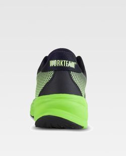 Zapatilla de color Negro+Verde Flúor