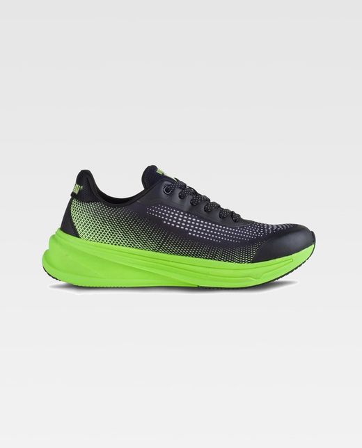 Zapatilla de color Negro+Verde Flúor