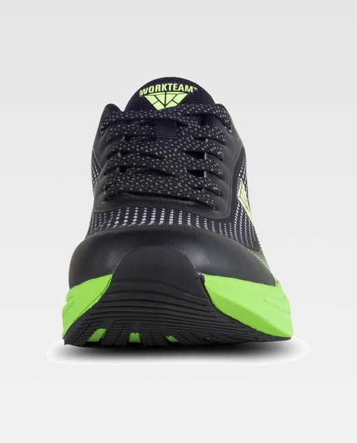 Zapatilla de color Negro+Verde Flúor