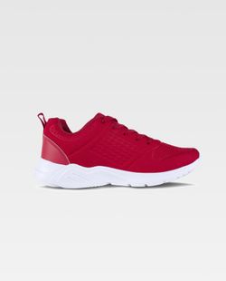 Sneaker avec semelle EVA gaufrée en blanc Rouge