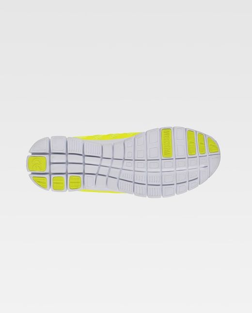 Zapatilla deportiva de rejilla Suela EVA blanco / Amarillo