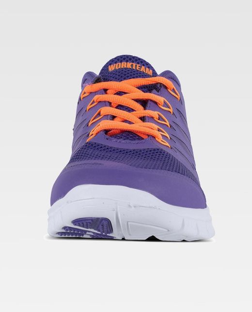 Zapatilla deportiva de rejilla Suela EVA blanco / Morado