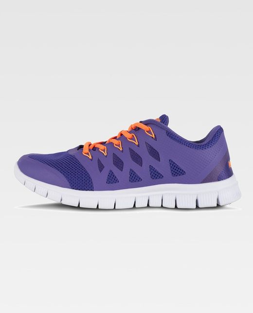 Zapatilla deportiva de rejilla Suela EVA blanco / Morado