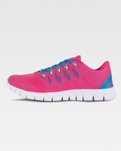 Zapatilla deportiva de rejilla Suela EVA blanco /  Rosa Fucsia