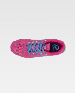 Zapatilla deportiva de rejilla Suela EVA blanco /  Rosa Fucsia