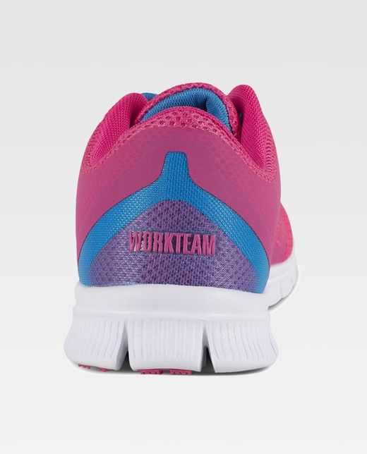 Zapatilla deportiva de rejilla Suela EVA blanco /  Rosa Fucsia