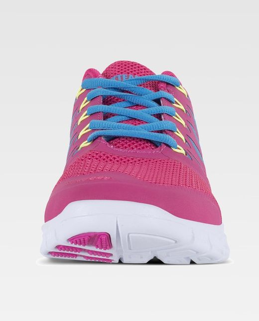 Zapatilla deportiva de rejilla Suela EVA blanco /  Rosa Fucsia