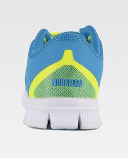 Zapatilla deportiva de rejilla Suela EVA blanco / Turquesa