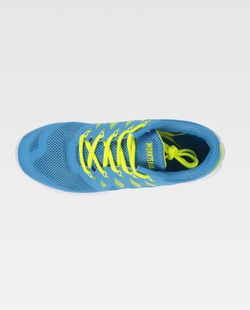 Zapatilla deportiva de rejilla Suela EVA blanco / Turquesa