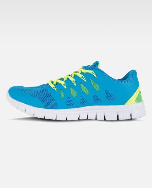 Zapatilla deportiva de rejilla Suela EVA blanco / Turquesa