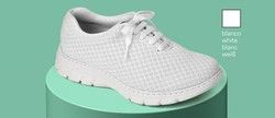 Zapatilla tipo blucher con corte de una sola pieza Blanco