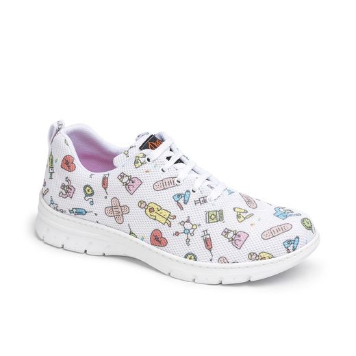 Zapatillas anatomicas calpe estampado blanco dian
