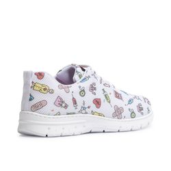 Zapatillas anatomicas calpe estampado blanco dian