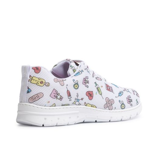 Zapatillas anatomicas calpe estampado blanco dian