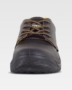 Wasserdichter Schuh mit Schnürsenkeln PU Dual Density Sohle Stahlkappe und Innensohle Schwarz