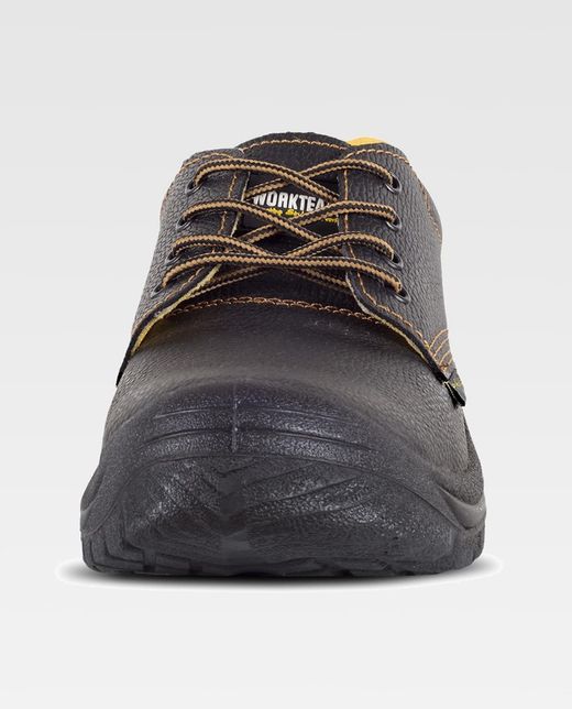 Wasserdichter Schuh mit Schnürsenkeln PU Dual Density Sohle Stahlkappe und Innensohle Schwarz