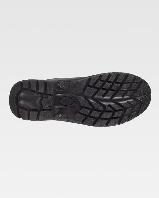 Wasserdichter Schuh mit Schnürsenkeln PU Dual Density Sohle Stahlkappe und Innensohle Schwarz