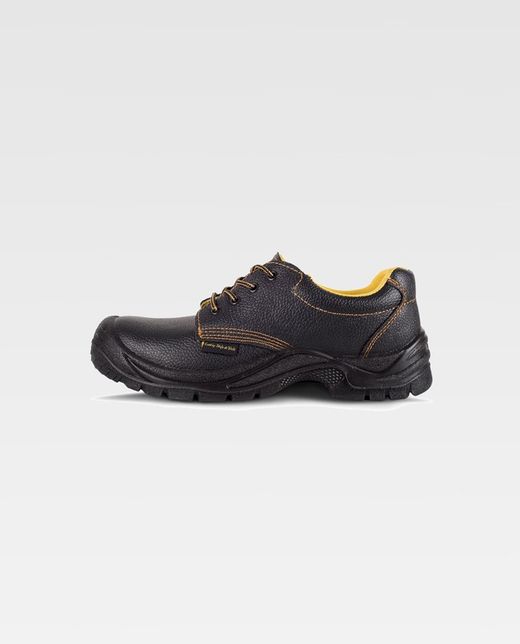 Wasserdichter Schuh mit Schnürsenkeln PU Dual Density Sohle Stahlkappe und Innensohle Schwarz